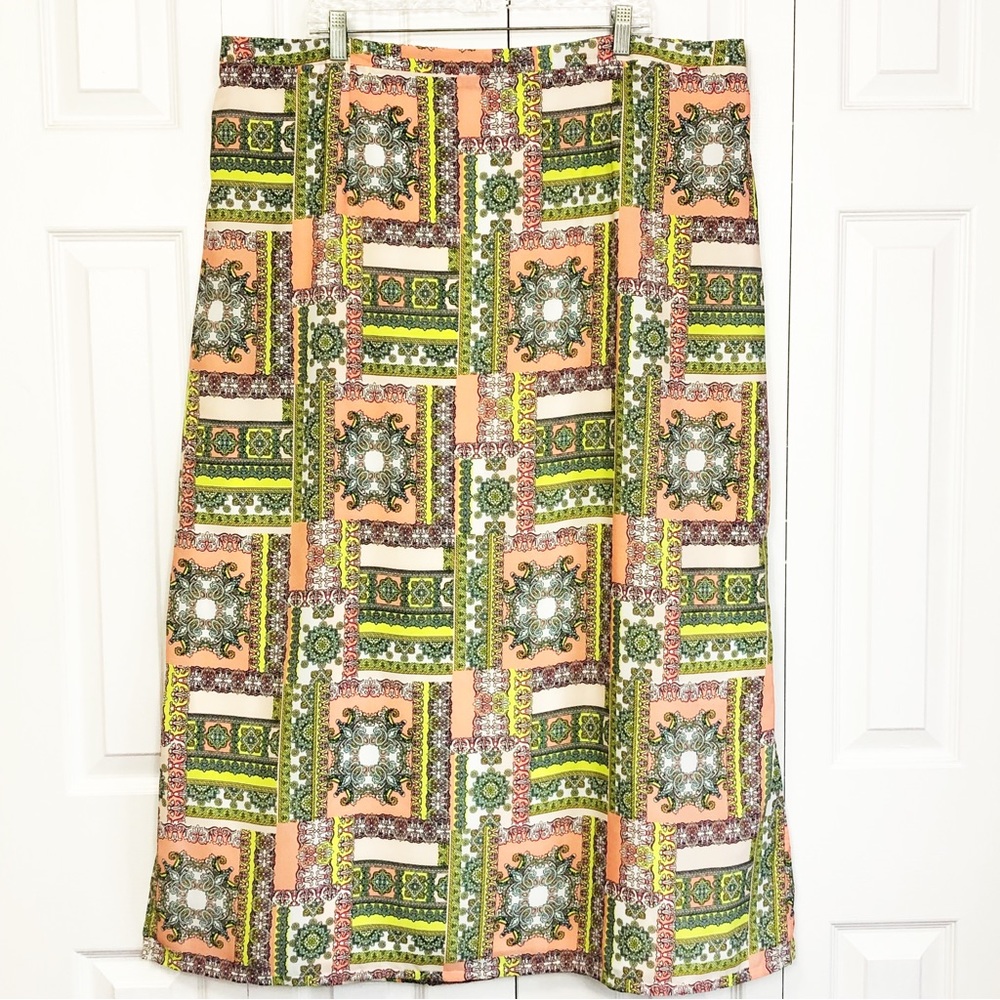 Cato Colorful Mandala Patchwork Print Pull-On Max… - image 1